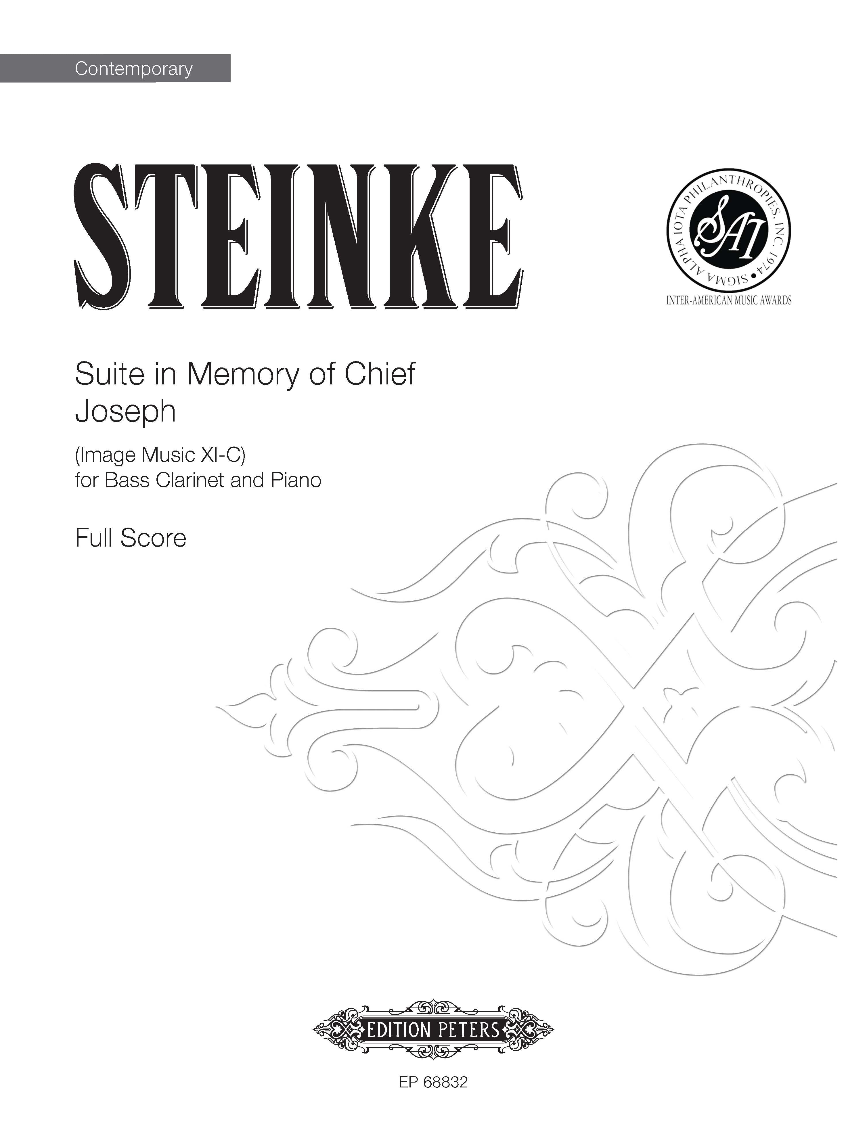 Suite In Memory Of Chief Joseph (EP68832) - Bass Clarinet/Piano Accompaniment (Digital Download)
