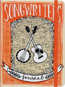 Peter Pauper Press Song Writers Journal Notebook Red with Guitar and Banjo on Cover