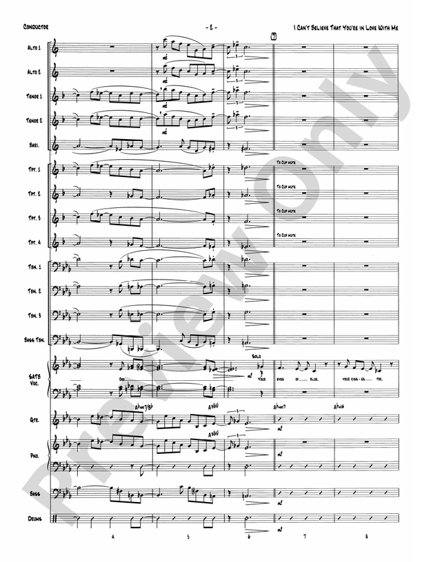 I Can't Believe That You're in Love with Me - Jazz Ensemble Conductor Score & Parts (Digital Download)