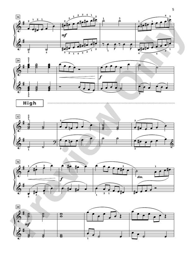 Grand Trios for Piano, Book 5: 4 Intermediate Pieces for One Piano, Six Hands  (Digital Download)