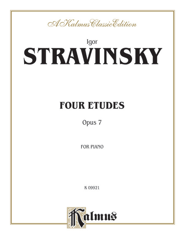 Four Etudes Op 7 Piano Solo