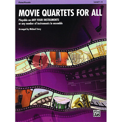 Movie Quartets for All - Flute Quartet by Story Alfred 33538