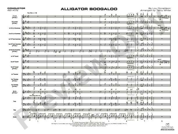 Alligator Boogaloo – Jazz Ensemble Conductor Score & Parts (Digital Download)
