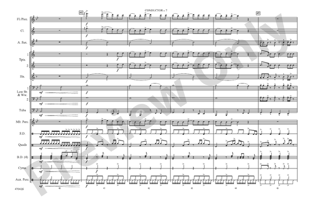One Foot – Marching Band Conductor Score & Parts (Digital Download)
