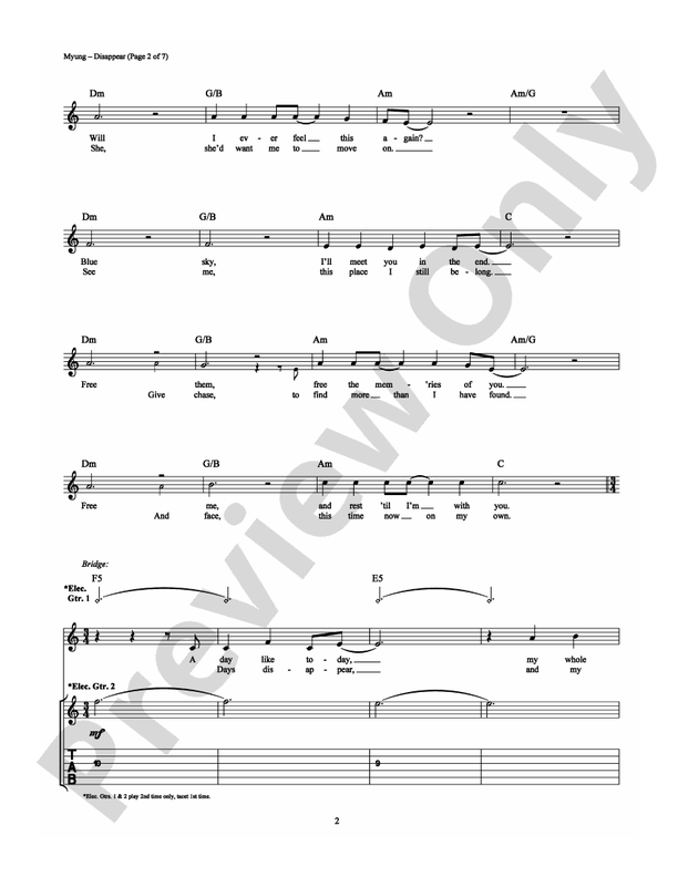 Disappear - Guitar TAB (Digital Download)