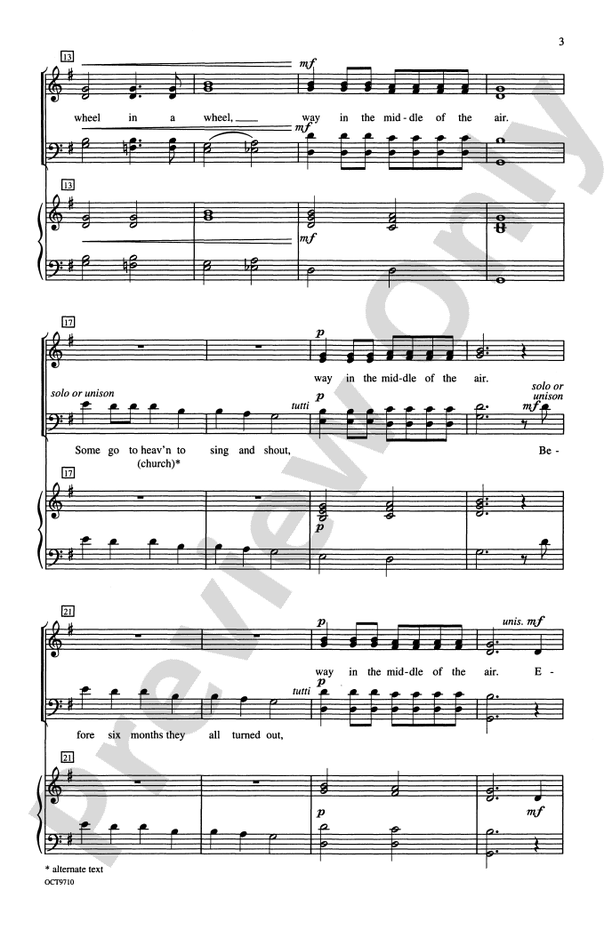 Ezekiel Saw the Wheel – SATB Choral Octavo (Digital Download)
