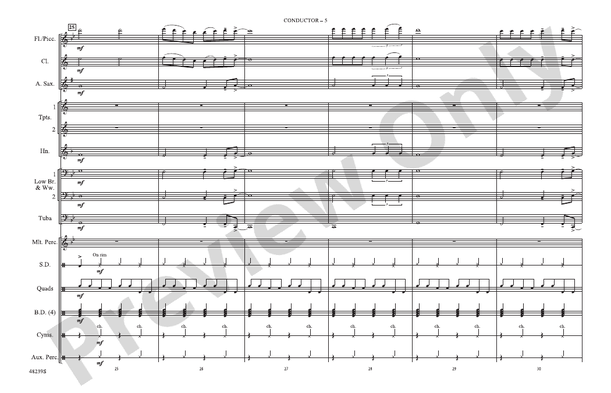 Live in the Moment – Marching Band Conductor Score & Parts (Digital Download)
