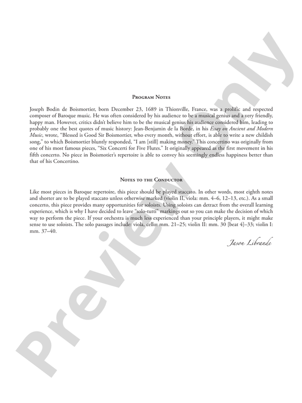 Concertino – String Orchestra Conductor Score & Parts (Digital Download)