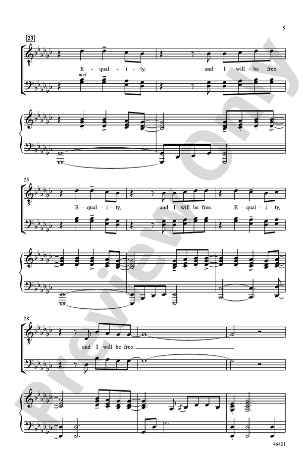 Equality – TTBB Choral Octavo (Digital Download)