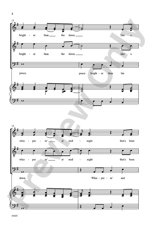 Glorious Peace – SATB, a cappella Choral Octavo (Digital Download)