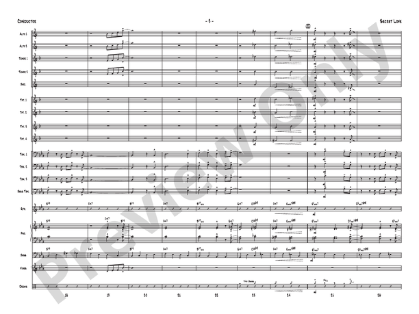 Secret Love (Arr. Greg Yasinitsky) - Jazz Ensemble Conductor Score & Parts(Digital Download)