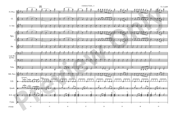 That's What I Like – Marching Band Conductor Score & Parts (Digital Download)