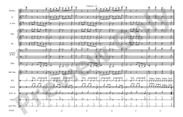 Hairspray Jam – Marching Band Conductor Score & Parts (Digital Download)