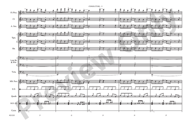 Roar – Marching Band Conductor Score & Parts (Digital Download)