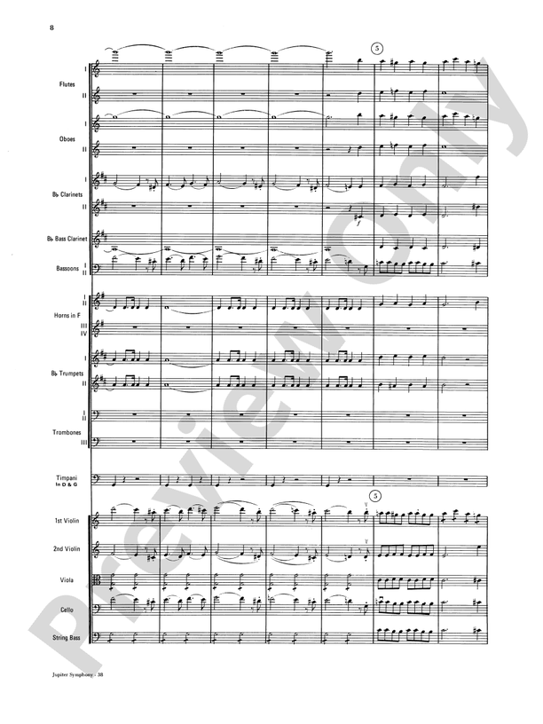 Jupiter Symphony, 1st Movement – Full Orchestra Conductor Score & Parts (Digital Download)