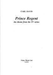 Prince Regent - Piano Solo (Digital Download)
