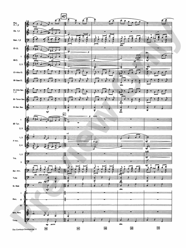 The Cowboys (Grade 4) - Concert Band Conductor Score & Parts (Digital Download)