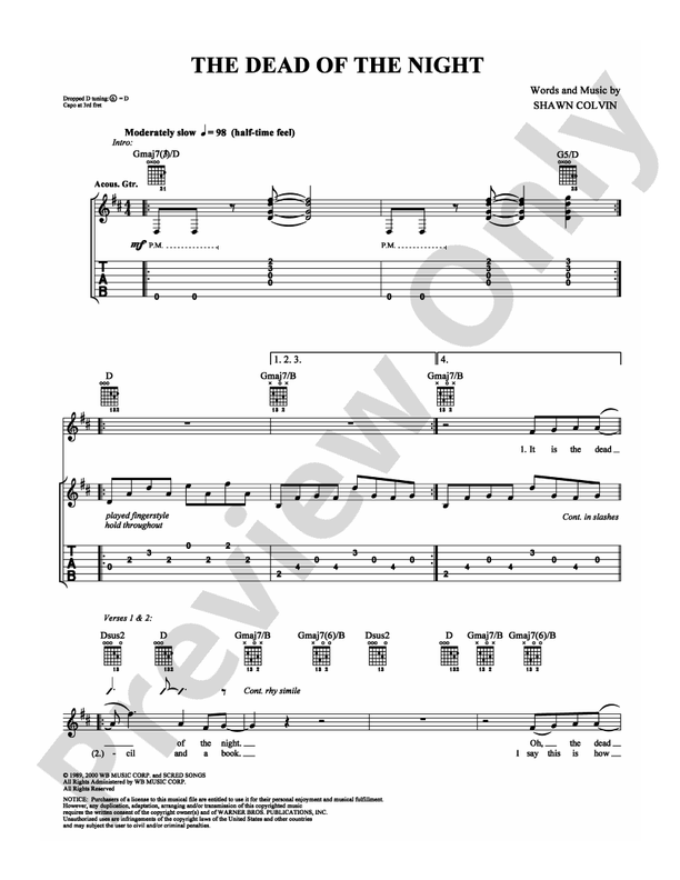 The Dead of the Night - Easy Guitar (Digital Download)