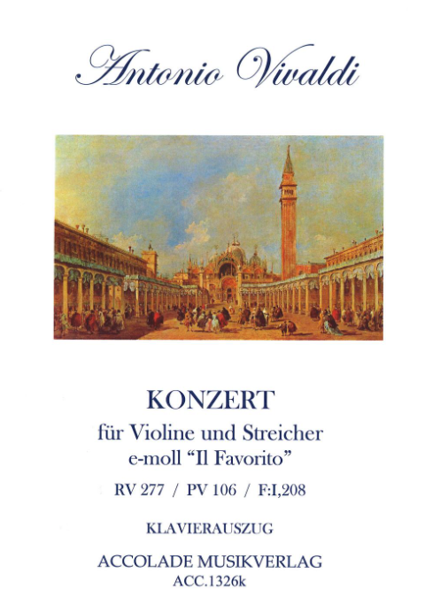 Vivaldi - Concerto for Violin & Strings in Emin “Il Favorito” RV277 PV106 F:i208 - Violin Solo Part Accolade ACC1326K
