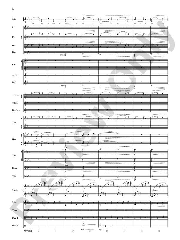 Irish Songs - Concert Band Conductor Score & Parts (Digital Download)