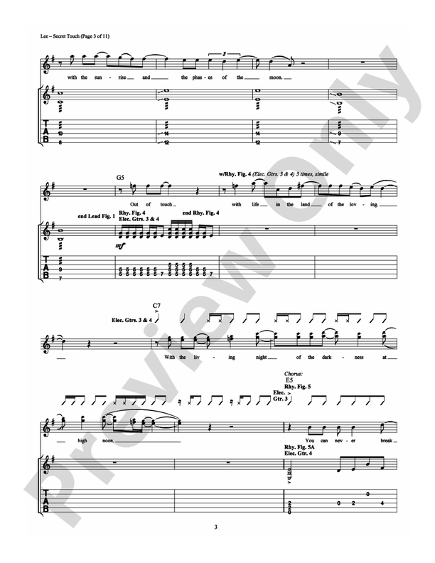Secret Touch - Guitar TAB (Digital Download)