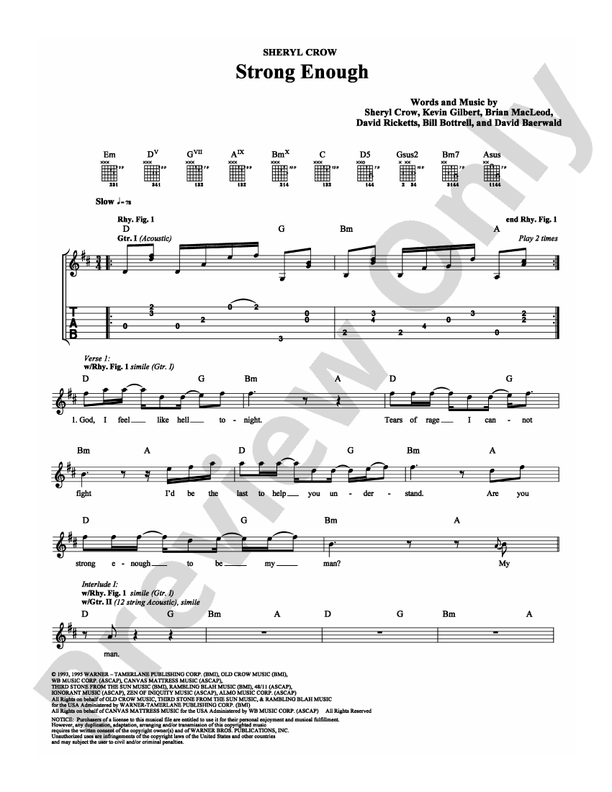 Strong Enough - Guitar TAB (Digital Download)