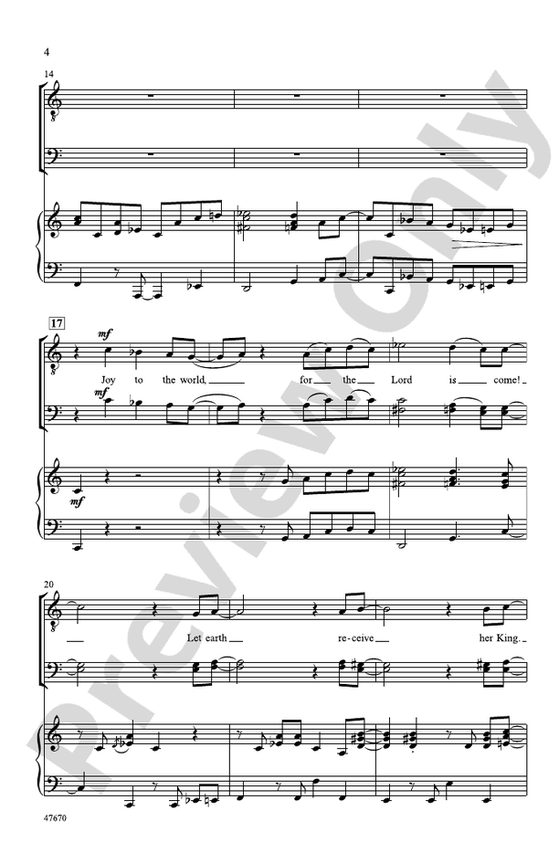 Joy to the World! – TBB Choral Octavo (Digital Download)