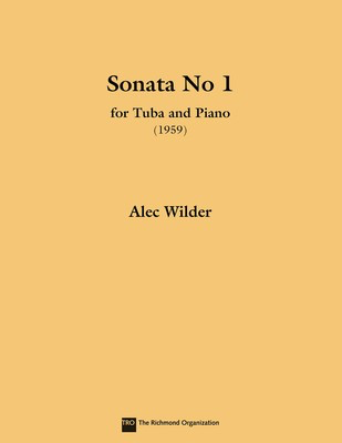 Sonata for Tuba and Piano (1959) - Tuba (B.C.) - Alec Wilder - Tuba TRO - The Richmond Organization