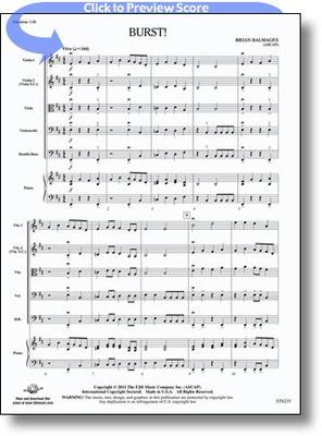 Burst! - Brian Balmages - String Orchestra Grade 1.5 - FJH Music Company Score/Parts