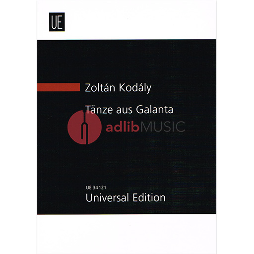 Dances of Galanta Study Score - Zoltan Kodaly - Universal Edition Study Score