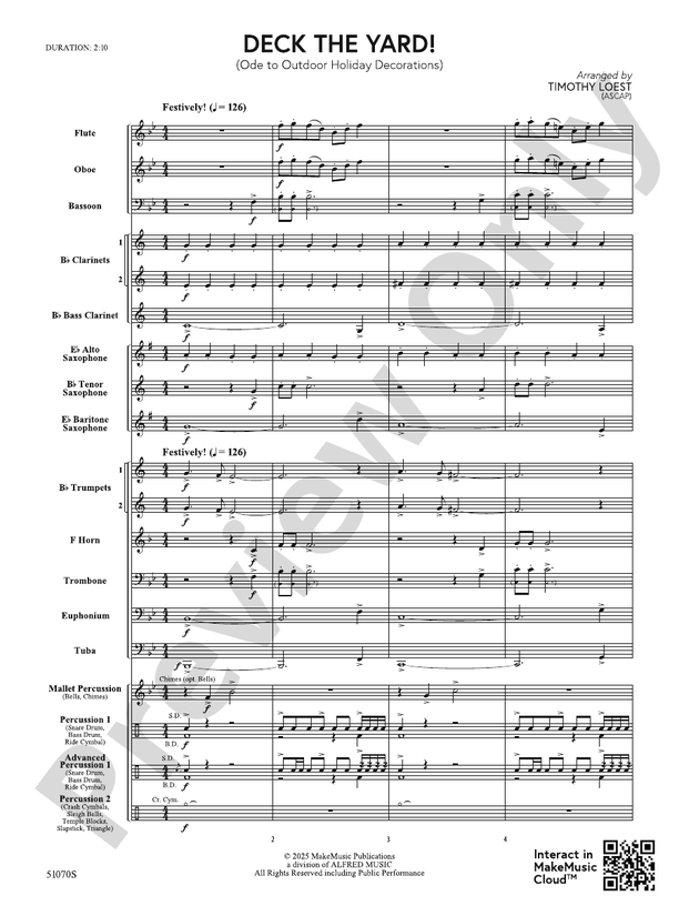 Deck the Yard! - Concert Band Conductor Score & Parts(Digital Download)