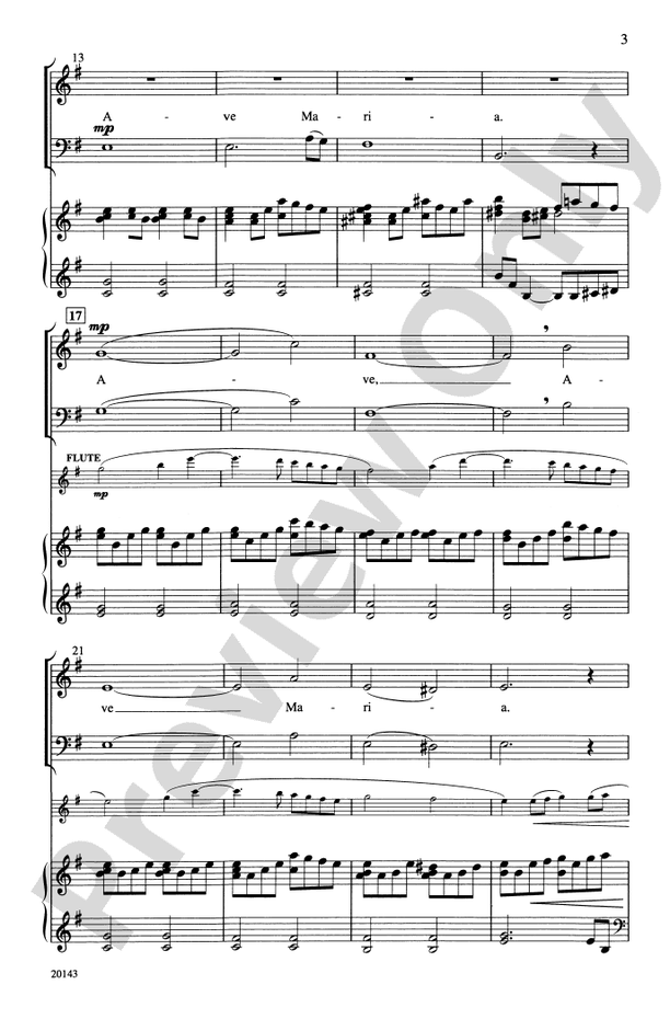Ave Maria - Arr. Patrick M. Liebergen – SAB Choral Octavo (Digital Download)