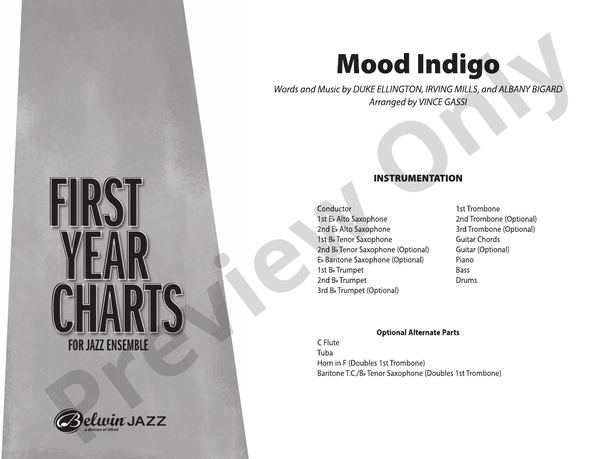 Mood Indigo - Jazz Ensemble Conductor Score & Parts (Digital Download)
