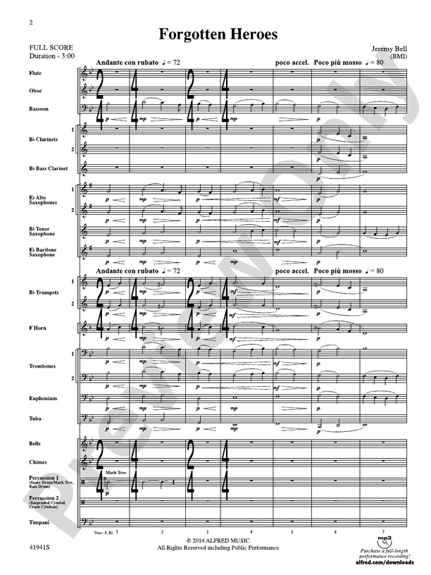 Forgotten Heroes - Concert Band Conductor Score & Parts (Digital Download)