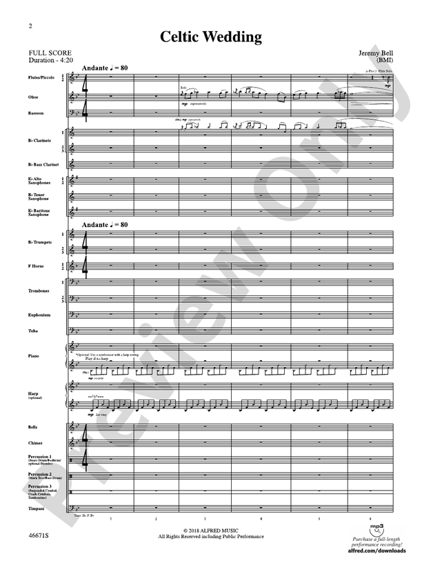 Celtic Wedding - Concert Band Conductor Score & Parts (Digital Download)