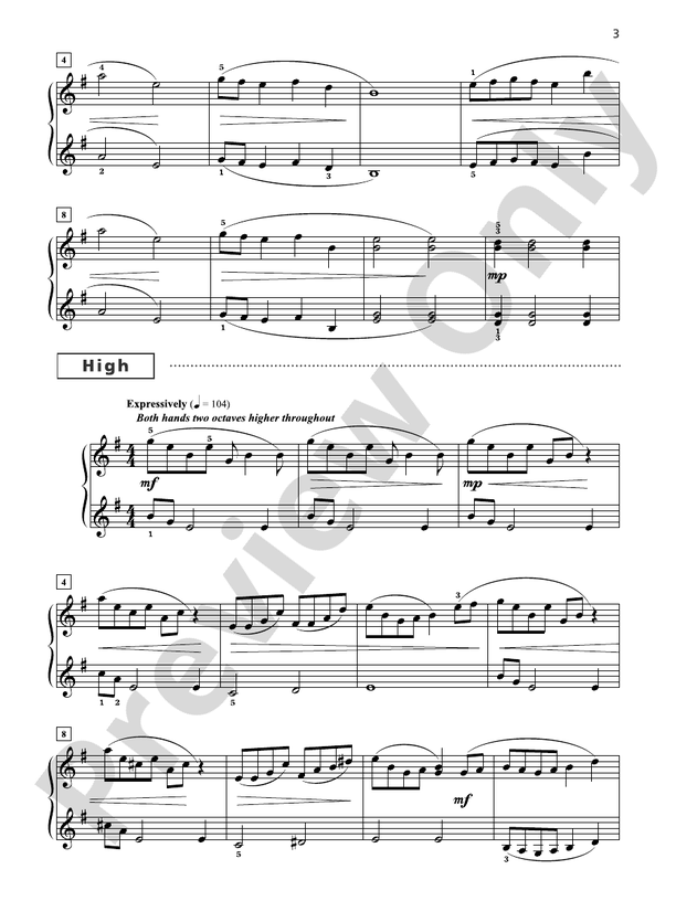 Grand Trios for Piano, Book 5: 4 Intermediate Pieces for One Piano, Six Hands  (Digital Download)