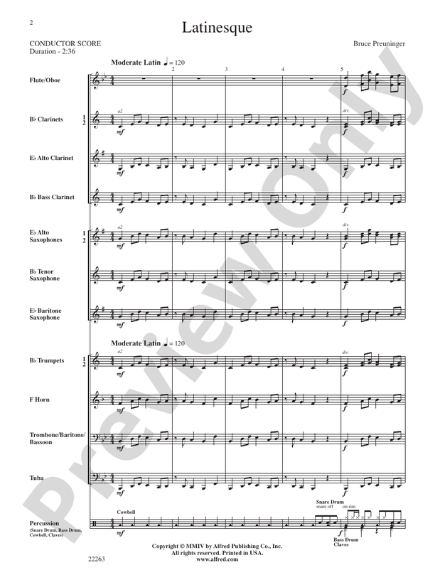 Latinesque - Concert Band Conductor Score & Parts (Digital Download)