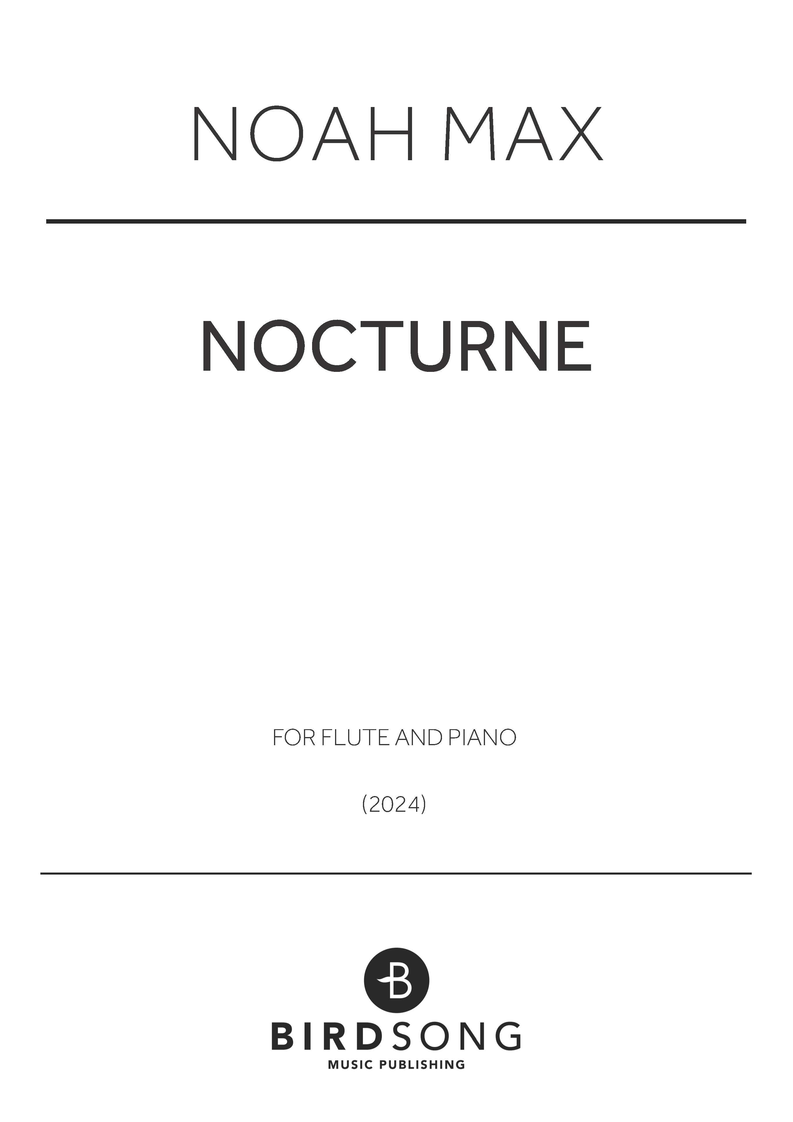 Nocturne - Noah Max - Flute/Piano (Digital Download)
