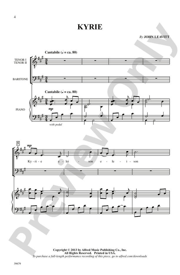 Missa Festiva – TTB Choral Octavo (Digital Download)