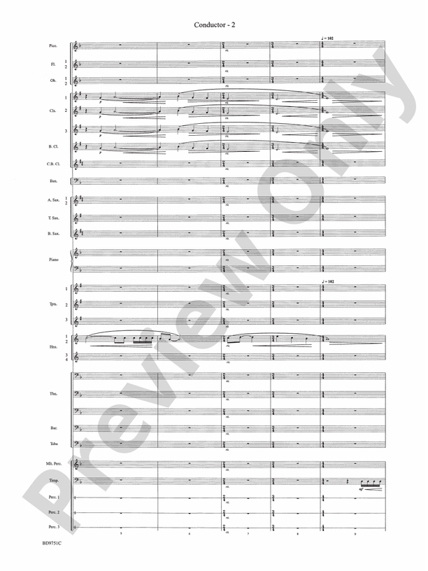 Purgatorio (from The Divine Comedy) - Concert Band Conductor Score & Parts (Digital Download)