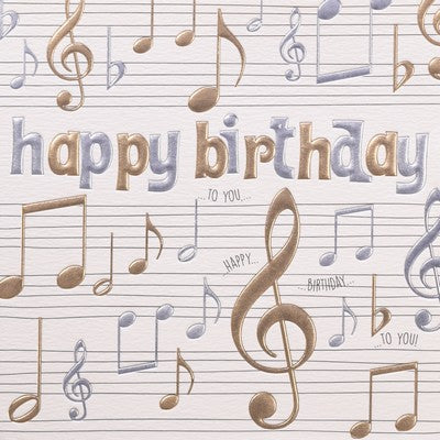 Greeting Card - Happy Birthday to You Gilded Notes