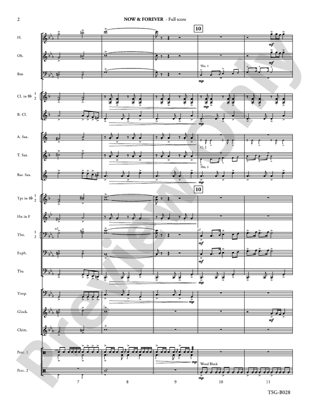 Now & Forever - Concert Band Conductor Score & Parts (Digital Download)