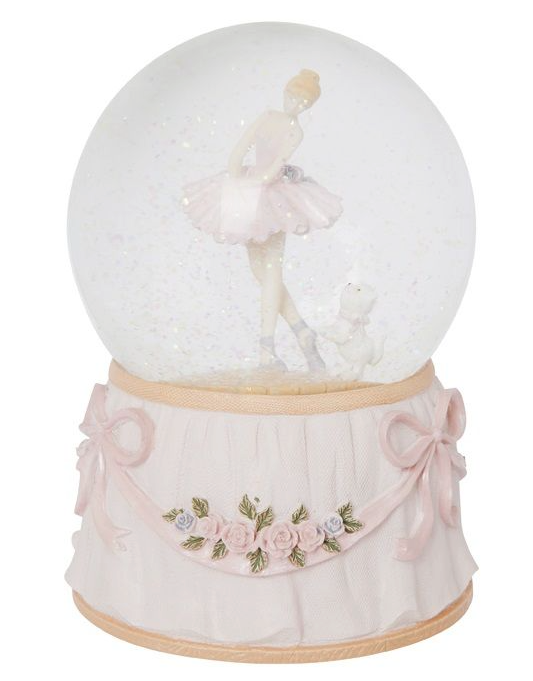 Snow Globe A Ballerina with her Little White Dog