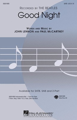 Good Night - SAB Audrey Snyder Hal Leonard Choral Score Octavo