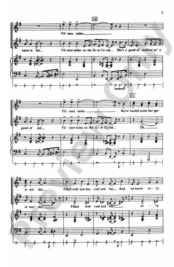 Erie Canal – 2-Part Choral Octavo (Digital Download)