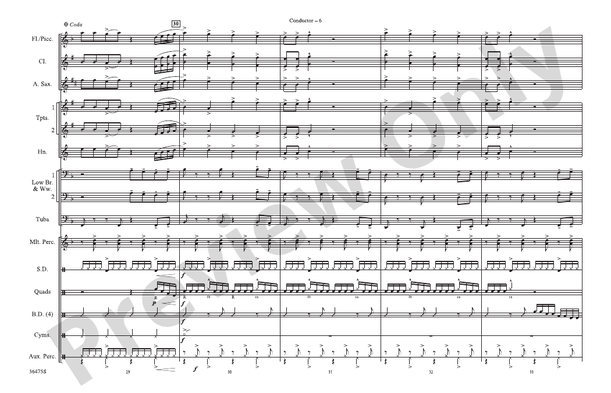 Rock That Body – Marching Band Conductor Score & Parts (Digital Download)