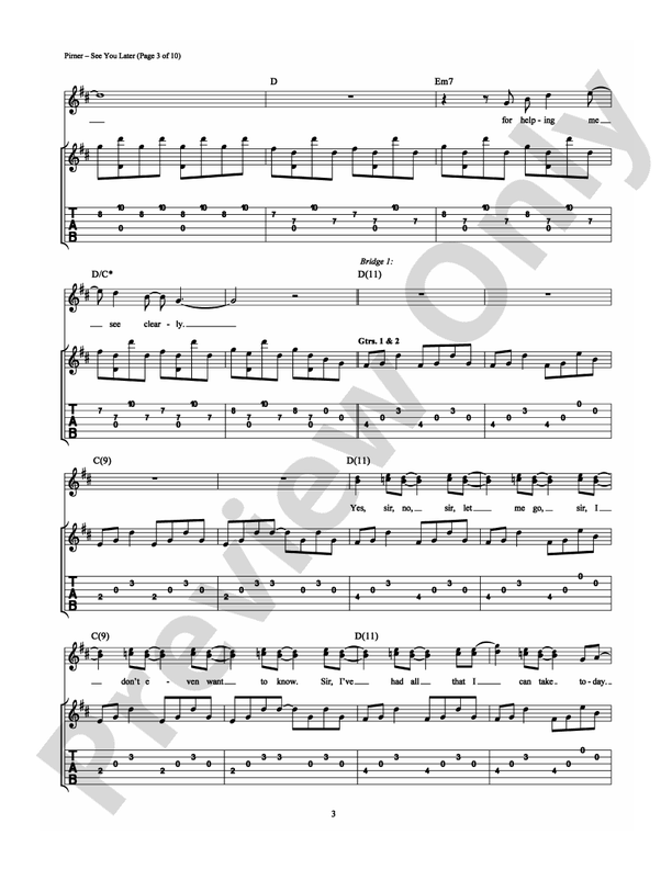 See You Later - Guitar TAB (Digital Download)