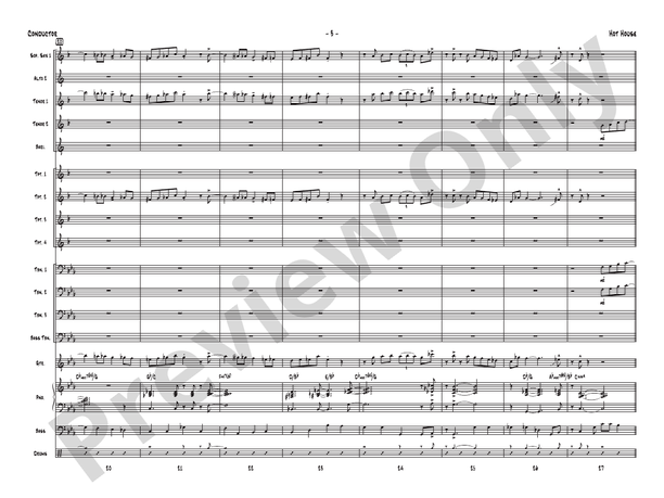 Hot House - Jazz Ensemble Conductor Score & Parts(Digital Download)