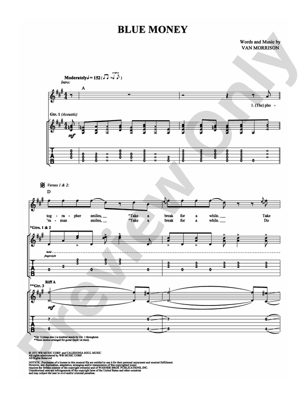 Blue Money - Guitar TAB (Digital Download)