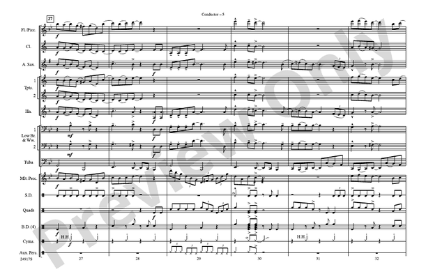 Remains of the Day (from Corpse Bride) – Marching Band Conductor Score & Parts (Digital Download)